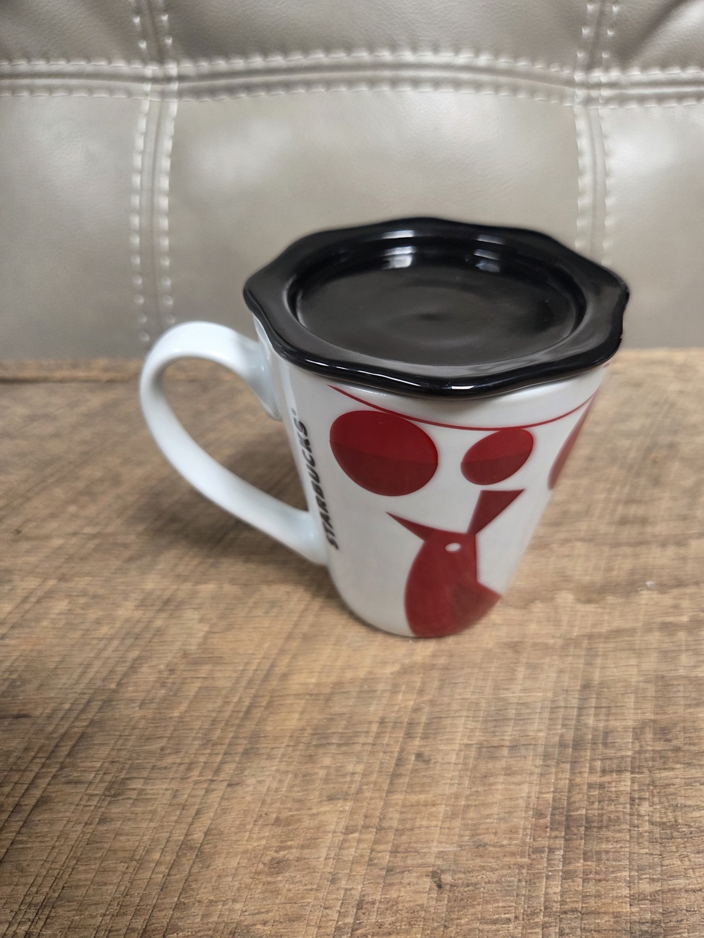Starbucks Holiday Red Partridge Bird Coffee Mug with Lid - Unused ~ Bin 1F